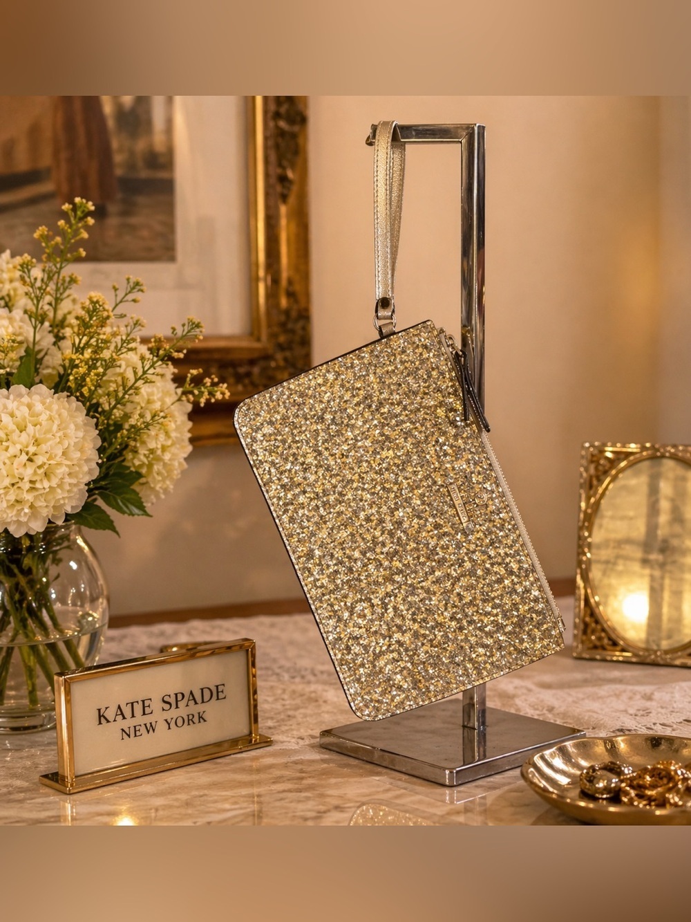 Kate Spade Glittery Gold and Silver Home Accent